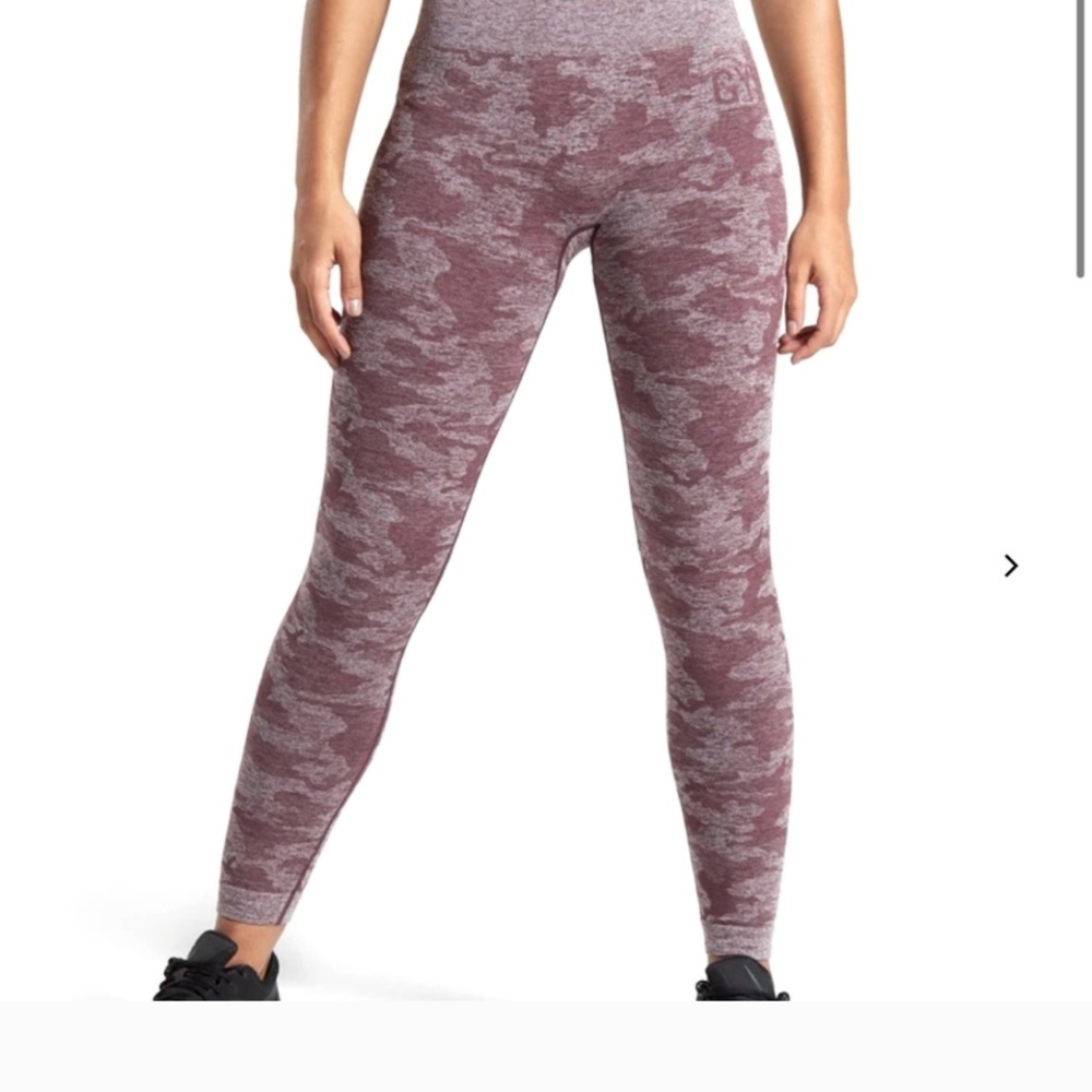 Gymshark Adapt Camo Seamless Leggings in Berry camo
